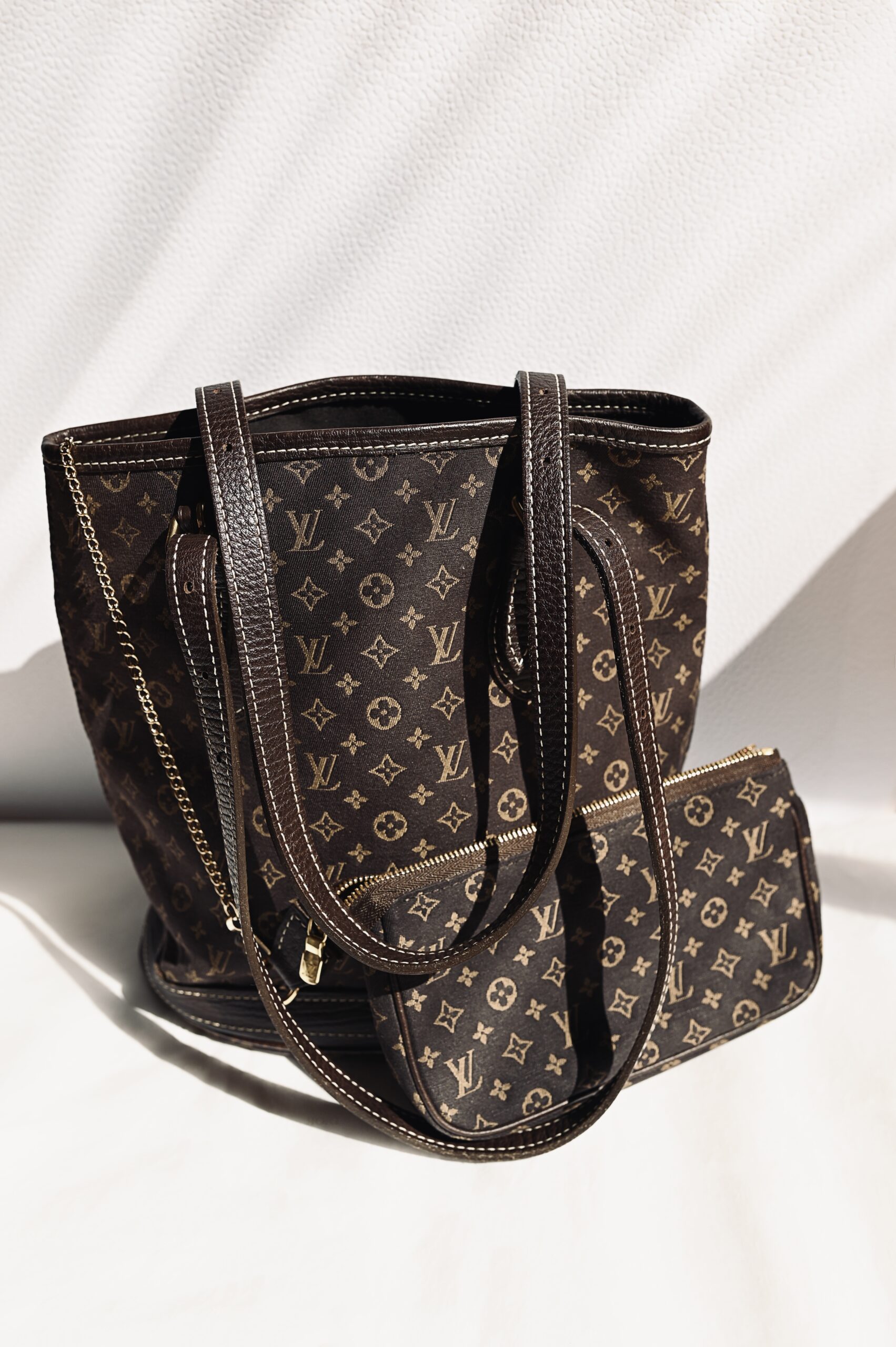 Louis Vuitton Brown Canvas Bucket Bag
