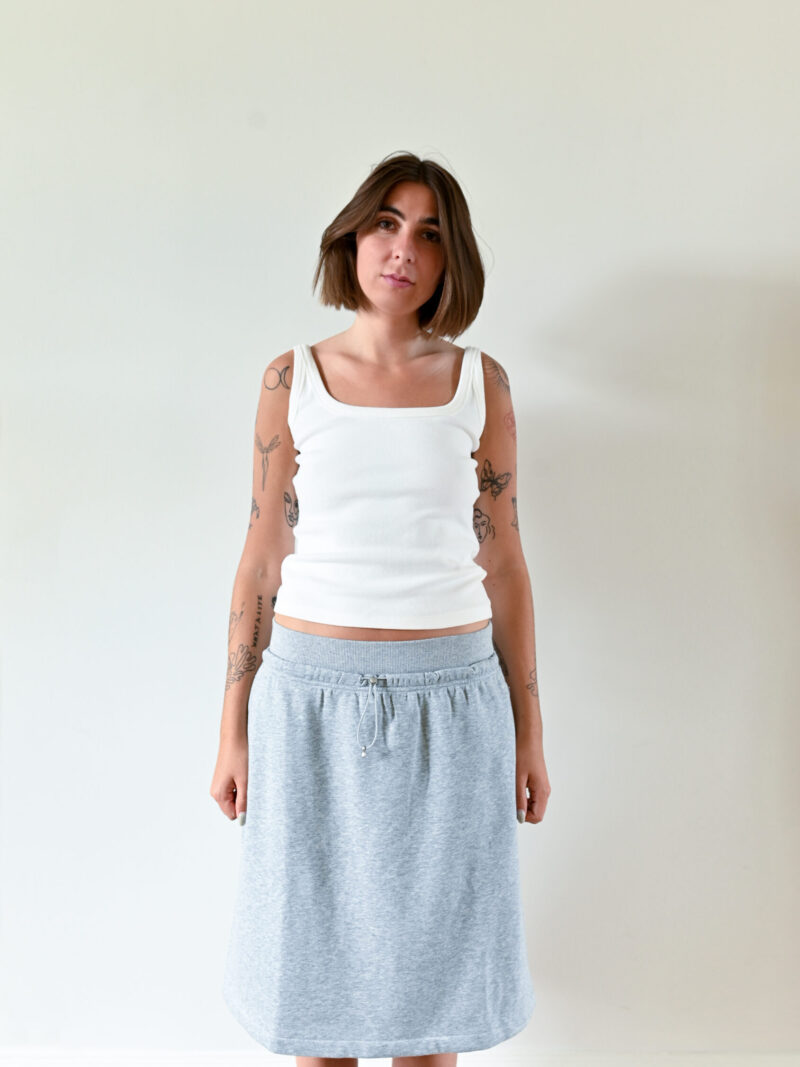GREY SWEAT SKIRT