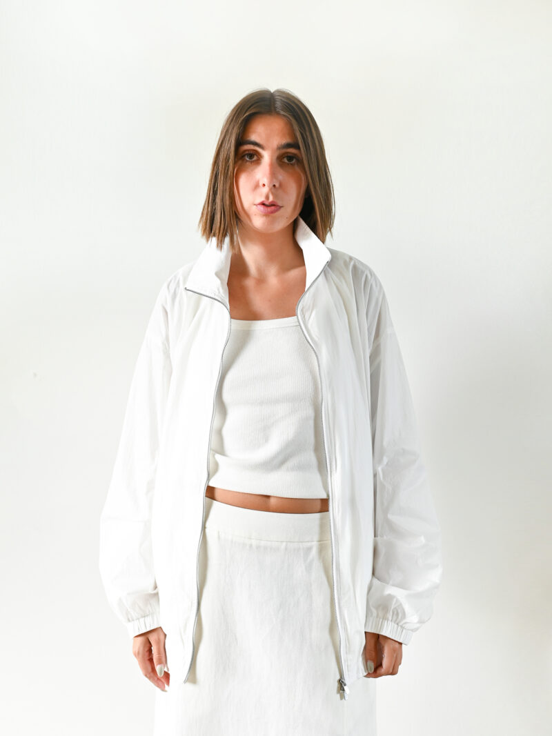 White Windbreaker